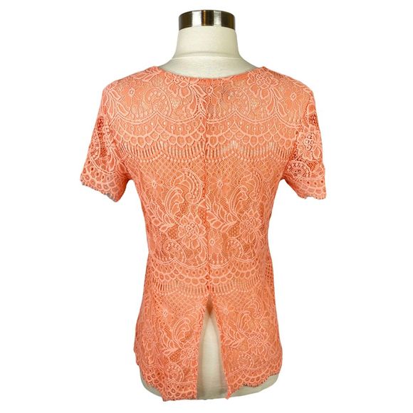 Maurices Coral Crochet Lace Blouse - Size Medium - Picture 4 of 5